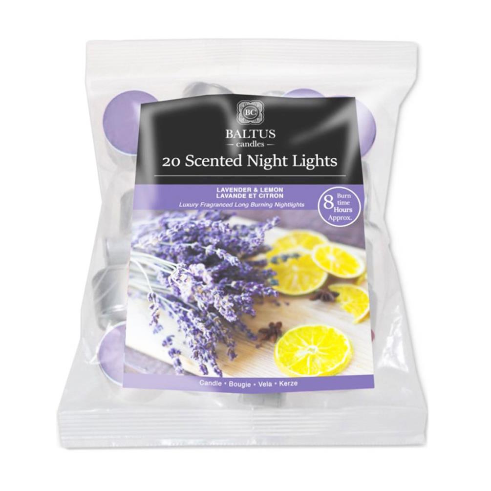 Baltus Lavender & Lemon 8 Hour Long Burn Tealights (Pack of 20) £3.59